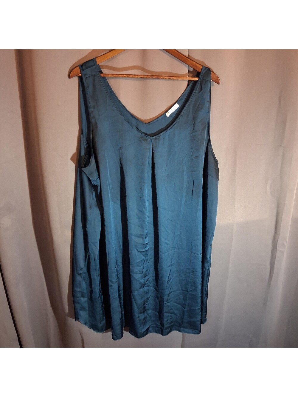 EKOUER Women's Plus Size 3XL Blue Nightgown Sleeveless Dress
